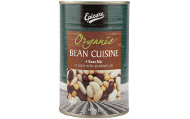 Epicure Organic Bean Cuisine 4 Bean Mix In Water With No Added Salt  Tin  400 grams